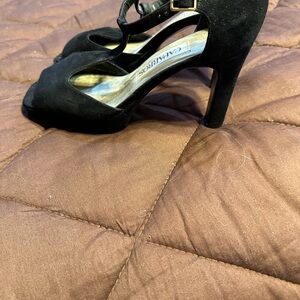 Caparros Black Suede Heels